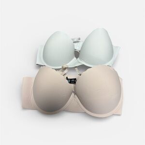 2 TAHARI 36C Bras Gray and Pink